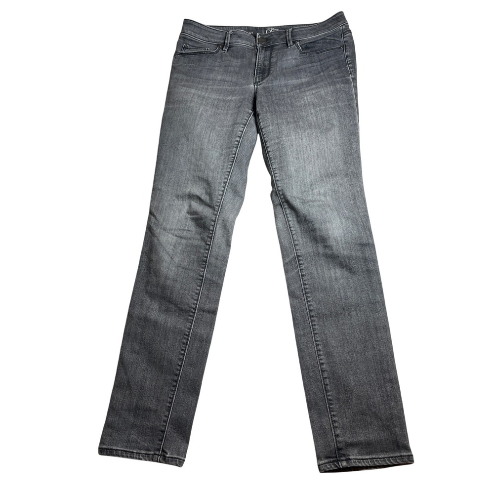 Ann Taylor‎ LOFT Curvy Skinny Jeans Gray Wash Size 28 6 Women grunge